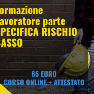 Formazione Lavoratore parte SPECIFICA RISCHIO basso