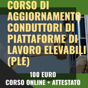 corso di aggiornamento conduttori di piattaforme di lavoro elevabili PLE