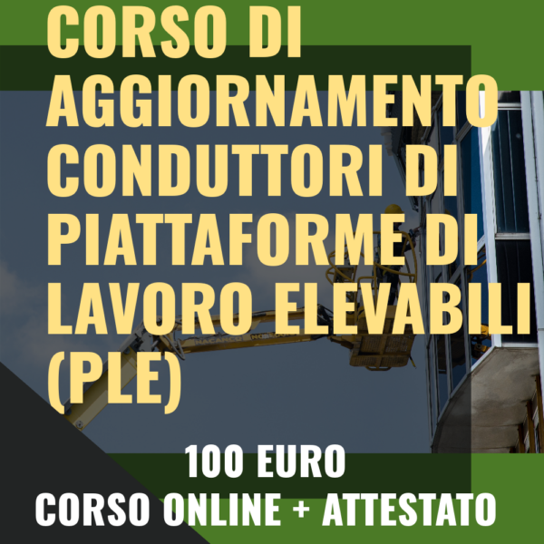 corso di aggiornamento conduttori di piattaforme di lavoro elevabili PLE