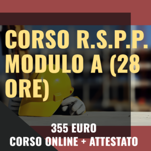 corso rspp modulo a 28 ore